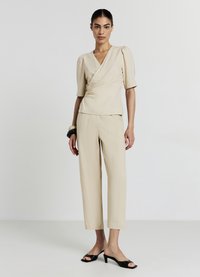 Calliope BALLOON CON ALAMARI - Stoffhose - beige