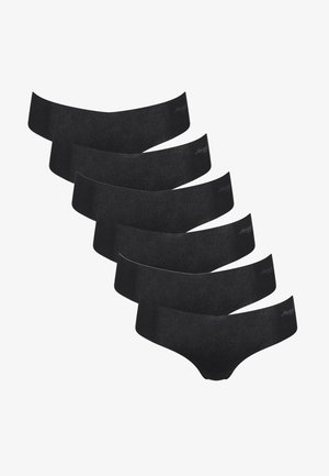 Kuuden mustan naisten alusvaatteiden sarja, joka on valmistettu pehmeästä kankaasta. Ominaisuuksiin kuuluu saumoiton muotoilu ja tekstiilivöiden rakenne, jossa on logo.