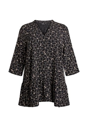 3/4-ÄRMELN - Blouse - black w birch