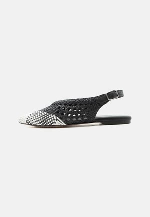Bronx AMMELINE - Slingback ballerina´s - black/off white