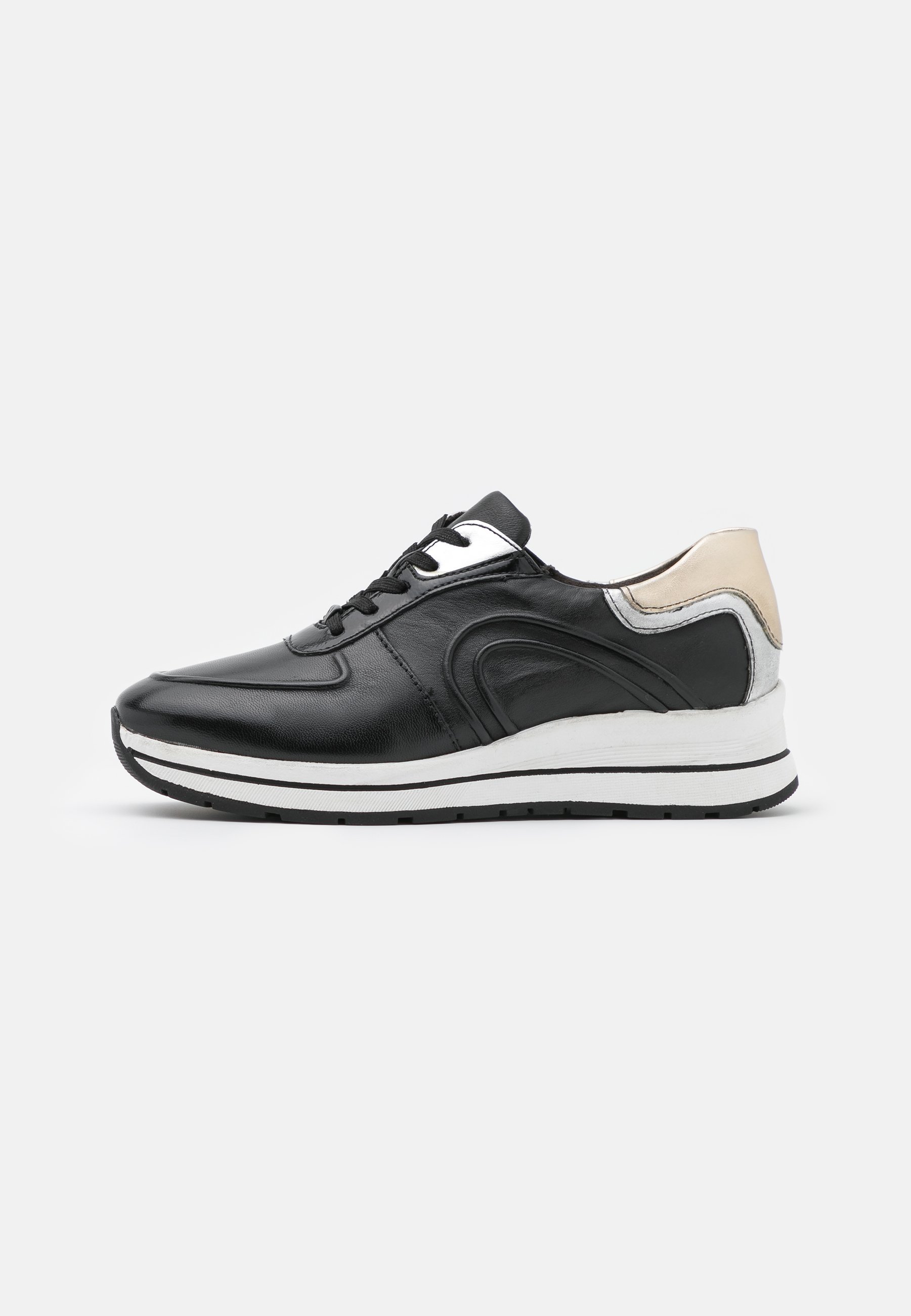 Tamaris LACE UP - Trainers - black/plain/black - Zalando.co.uk