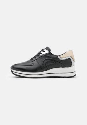Tamaris LACE UP - Trainers - black/plain