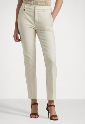 DOUBLE FACED STRETCH COTTON TROUSER - Pantaloni - mascarpone cream
