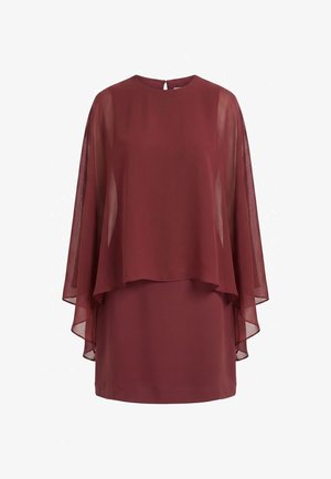 Forever New, IRENA SHEER CAPE MINI - Cocktailjurk - burgundy