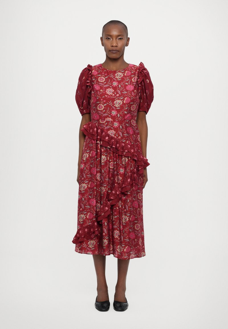 Sea FAMKE PRINT PUFF DRESS - Vestido informal - magenta