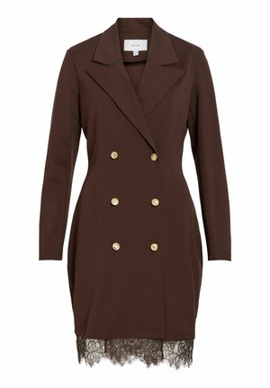 VILA, BLAZER DRESS VICLARA LACE - Robe chemise - coffee bean