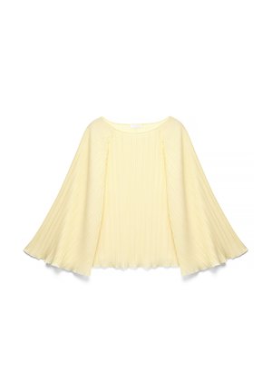 CAPE PLEATED  - Langærmet T-shirt - light yellow