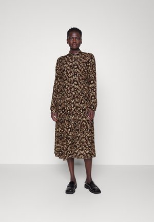 True Religion RUFFLES DRESS SQUARES - Dnevna obleka - brownish