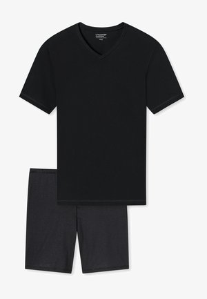 uncover by Schiesser V-AUSSCHNITT SCHLAFANZUG KURZ - Nattøj sæt - schwarz