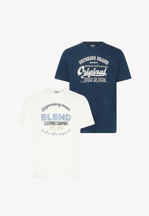 BHBENOP 2 PACK - Nyomott mintás póló - snow white blues