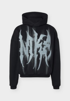 Nike Performance, STANDARD ISSUE BRUSHED - Felpa con cappuccio - black/white/pale ivory