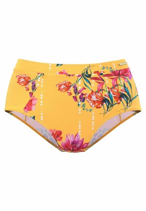 HIGHWAIST - Bikini-Hose - gelb-bedruckt