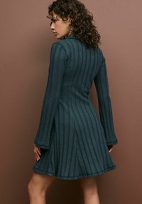 Next COLLARED LONG SLEEVE MINI - REGULAR FIT - Tričkov�é šaty - petrol blue