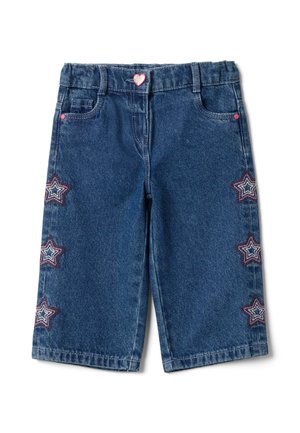 OVS, WIDE LEG JEANS EMBROIDERED STARS FOR BABY GIRL - Jean boyfriend - blue