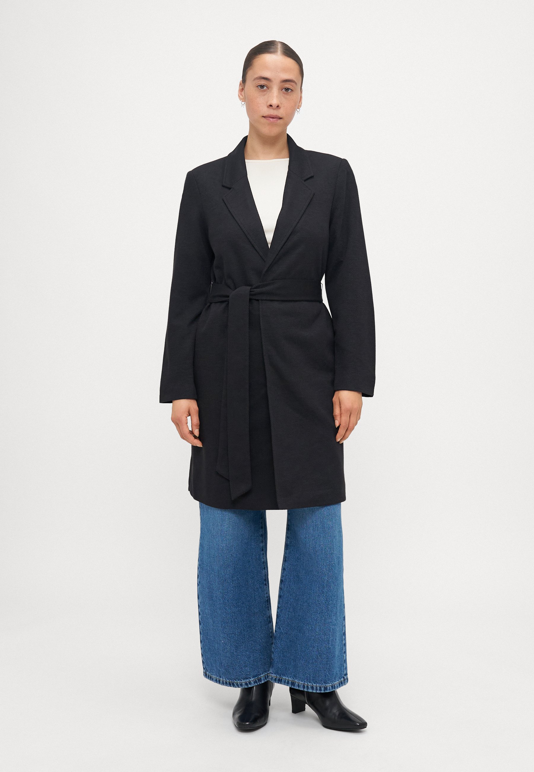 Vero Moda Petite VMRICA LONG WRAP Classic coat black Zalando