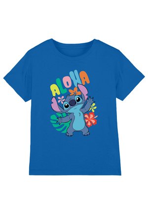 STITCH TROPICAL ALOHA - Print T-shirt - royal blue