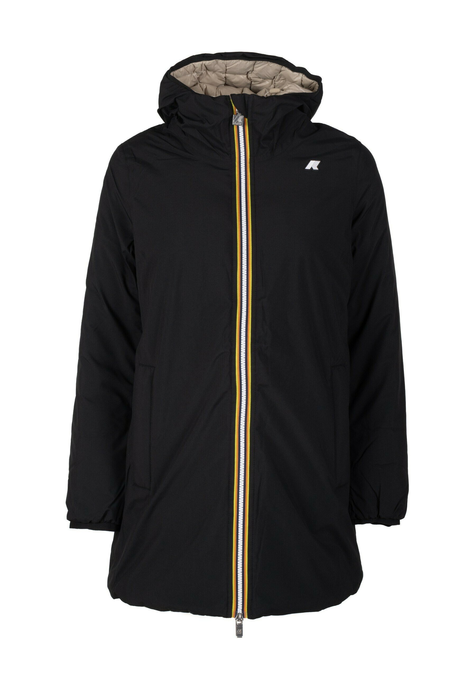 アウターその他 K-WAY SOPHIE PLUS 2 DOUBLE (K21183W ALJ BEIGE LT BLACK P) Jackets Woman SOPHIE PLUS.2 REVERSIBLE Mid BLUE DEPTH