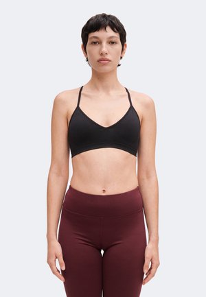 ICANIWILL, SMOOTH SEAMLESS STRAPPY BRA - Brassières de sport à maintien léger - black