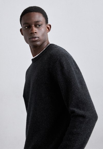 Filippa K ROLLED HEM  - Jumper - anthracite melange