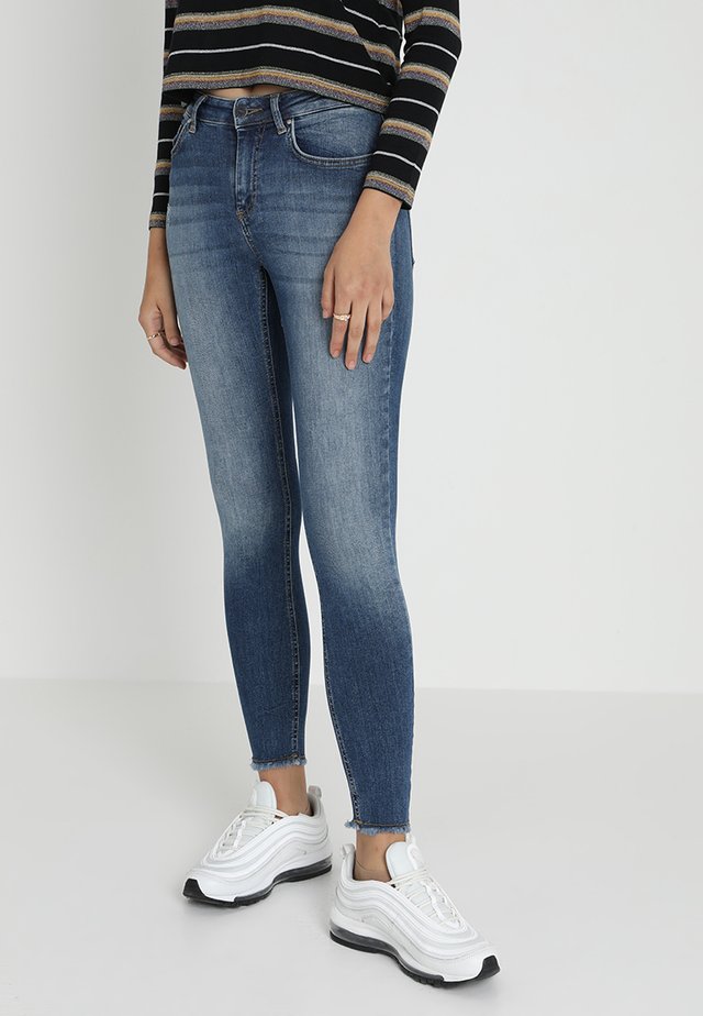 ONLBLUSH MID ANKLE RAW - Jeans Skinny Fit - dark blue denim