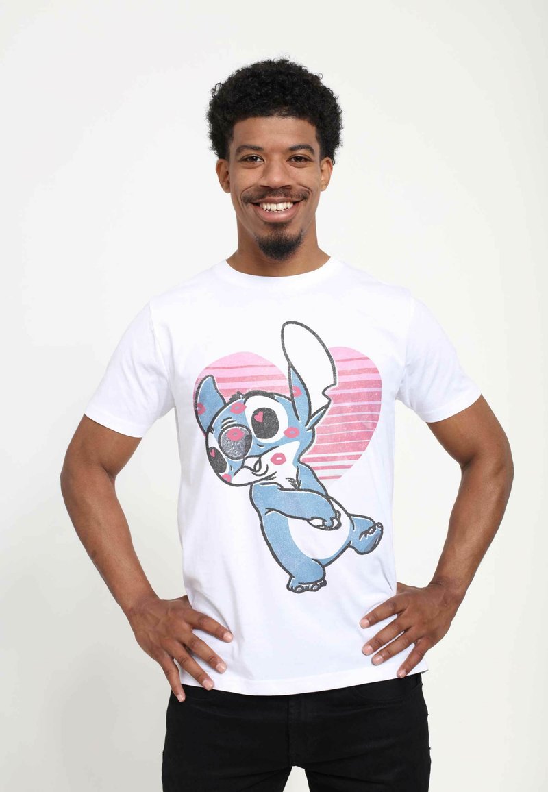Disney LILO & STITCH KISSY FACED UNISEX - Camiseta estampada - white