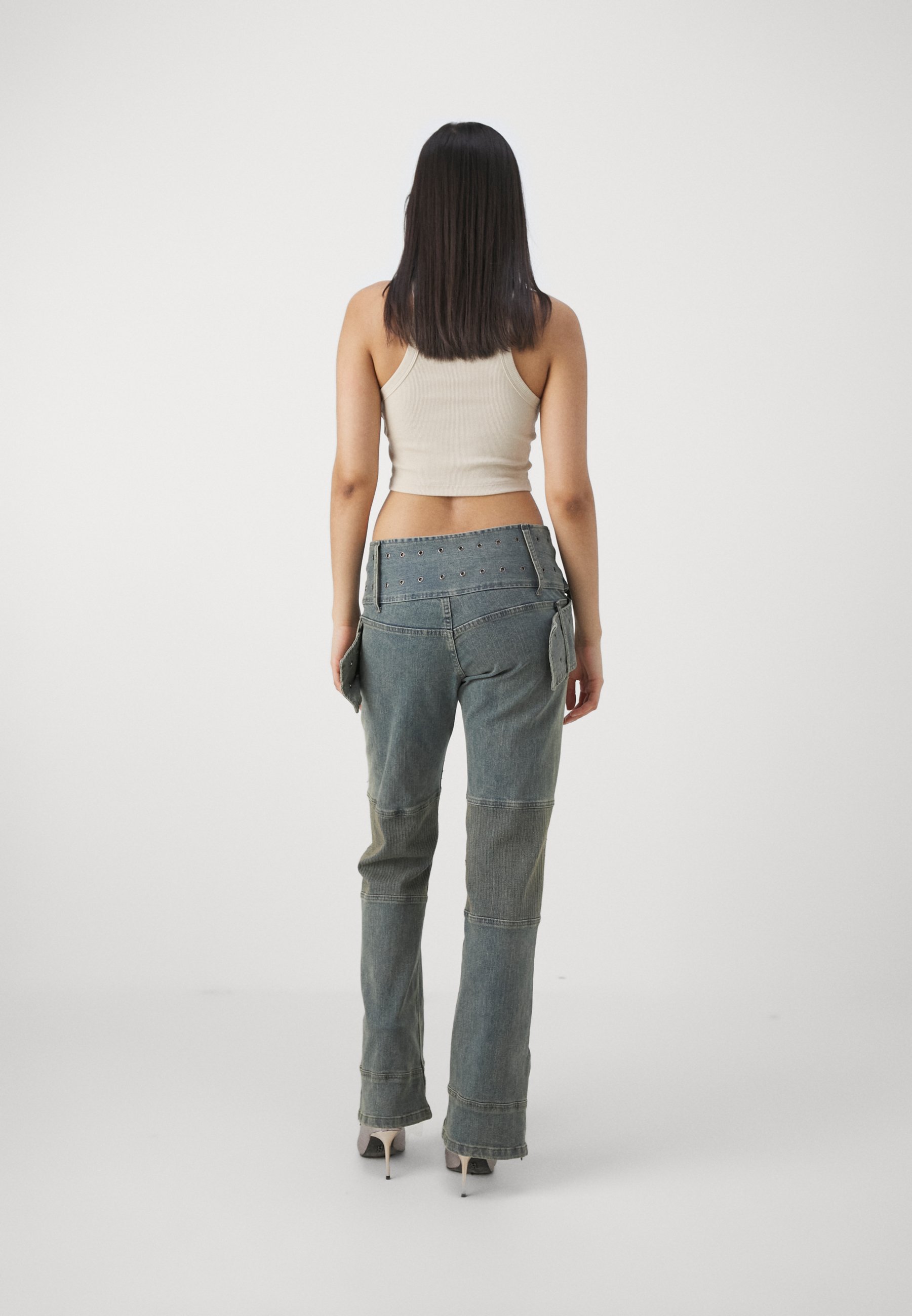 Jaded London ASSASSIN - Flared Jeans - light blue/light-blue