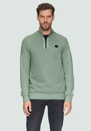 s.Oliver MET HOOGGESLOTEN KRAAG - Jumper - salbeigrün