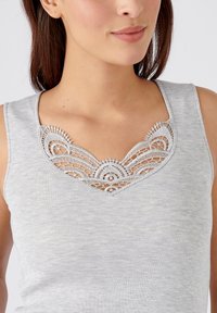 Damart AVEC GUIPURE  - Top - gris