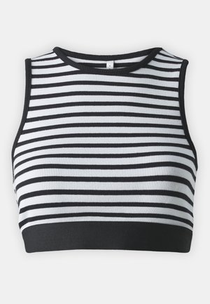 ONLY Petite, ONLMIMI CROPPED - Top - black/cloud dancer