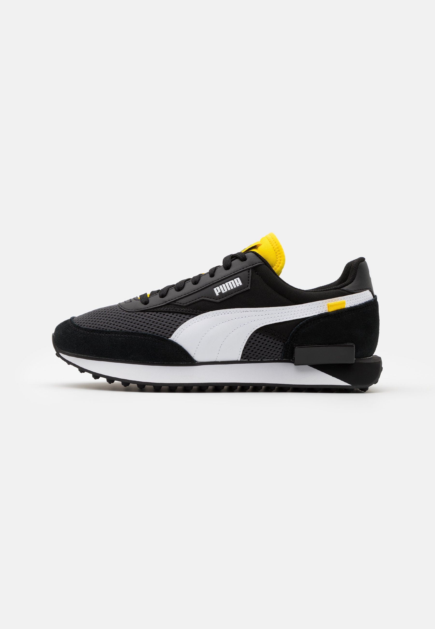 Puma Future Rider Bvb Unisex Trainers Asphalt Black Cyber Yellow Black Zalando Co Uk