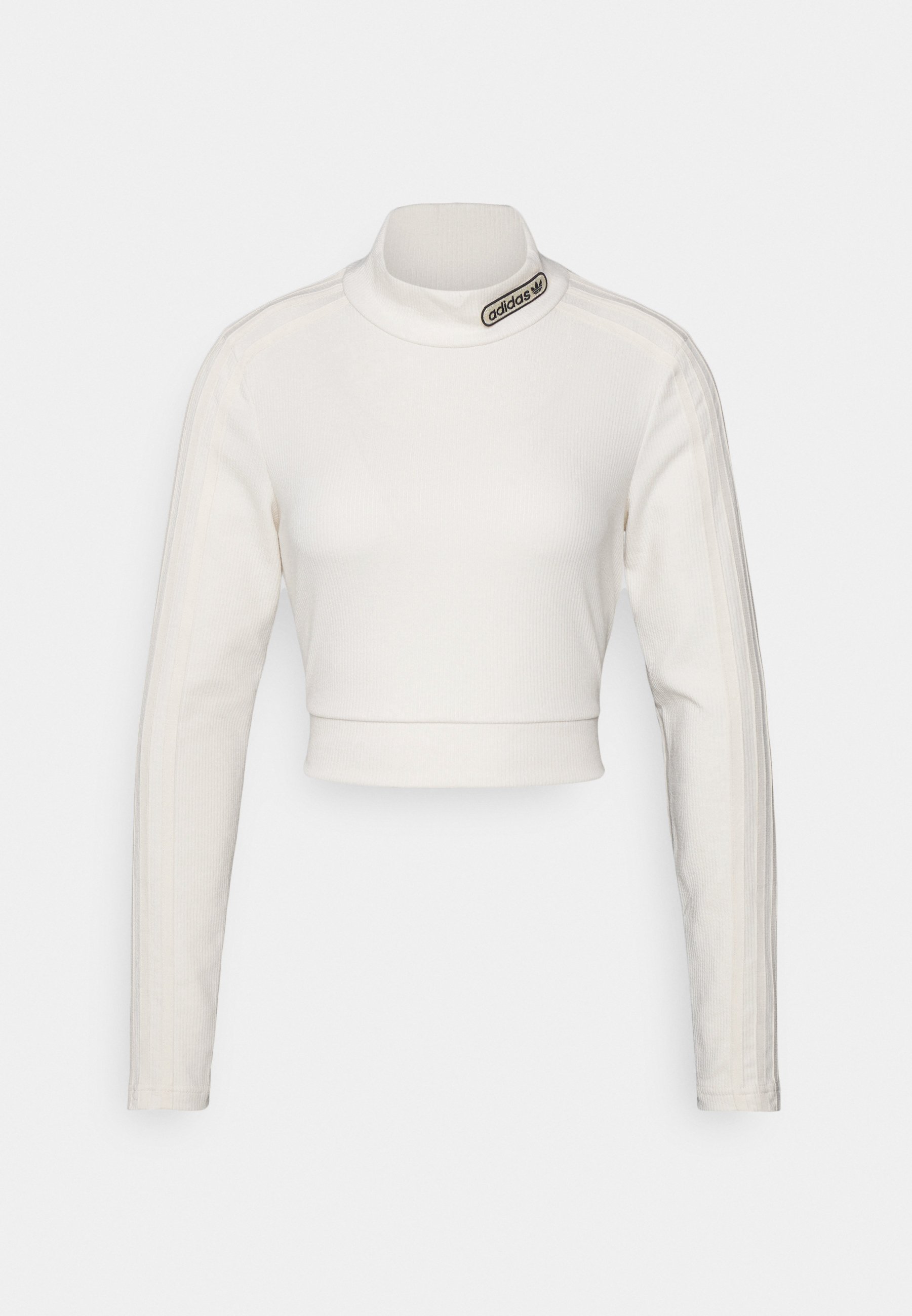 adidas Originals CROPPED - Top s dlouhým rukávem - white