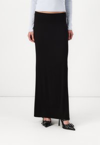 Gina Tricot SOFT TOUCH MAXI SKIRT - Fustă maxi - black