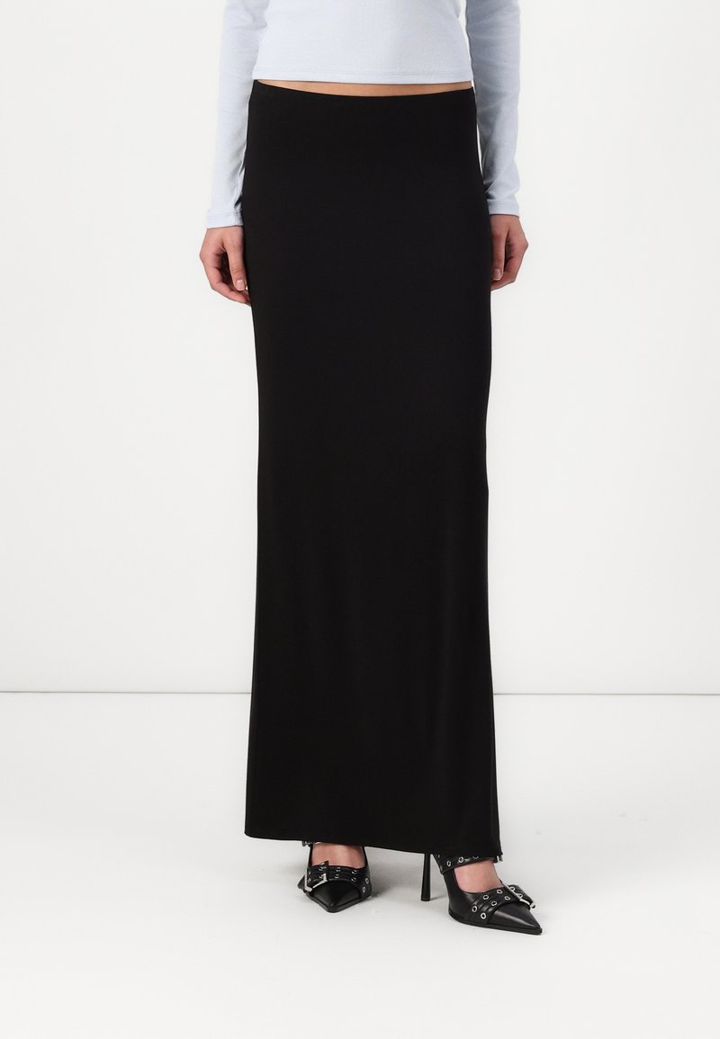 Gina Tricot SOFT TOUCH MAXI SKIRT - Fustă maxi - black