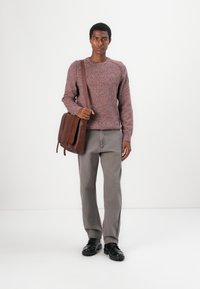 TOM TAILOR STRUCTURED MULTICOLOR CREW NECK  - Striktrøje - red/green/multi coloured