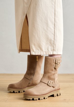 Bottines à plateau - peanut