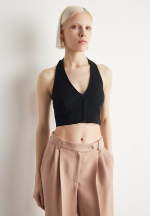 HALTERNECK - Top - black