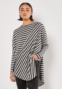 Apricot ASYMMETRIC STRIPE TOP - Longsleeve - grey