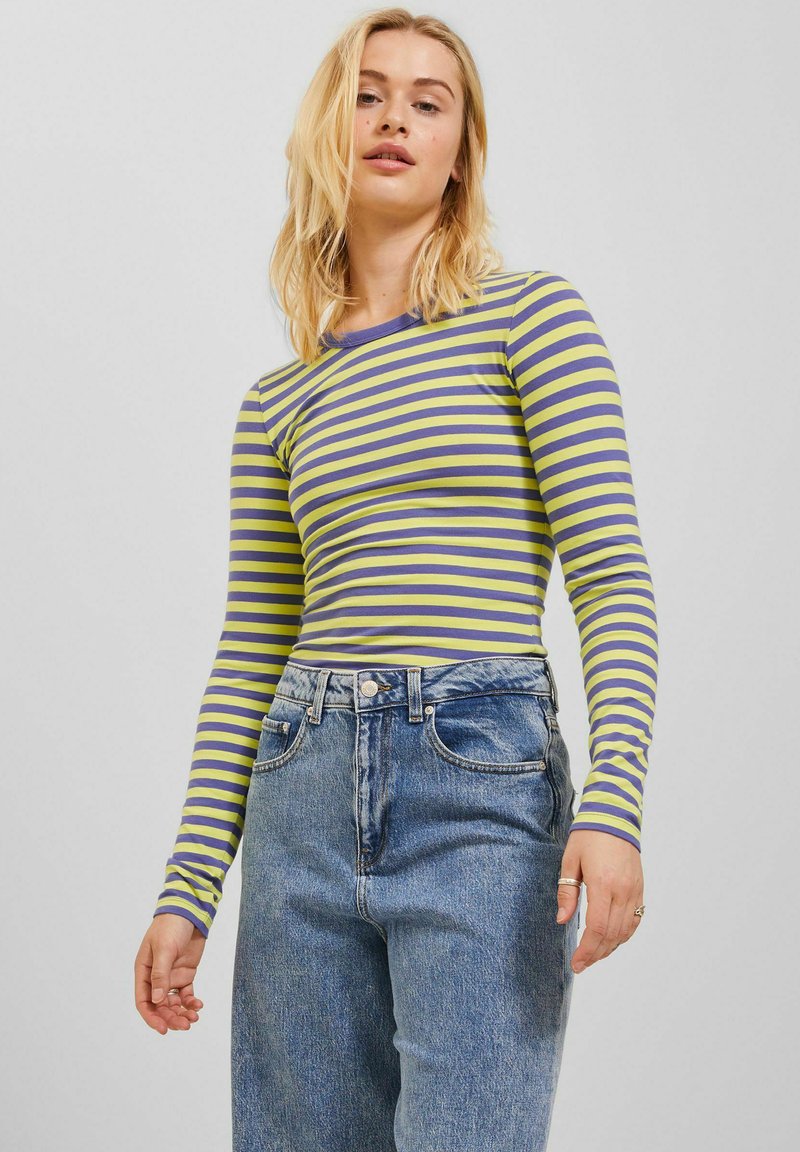 JJXX JXCELINE GIGI STR LS STRIPE JRS - Džemperis - limeade