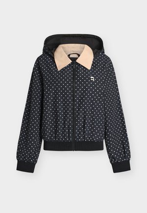 KARL LAGERFELD, IKON PARKA - Ελαφρύ μπουφάν - black/white