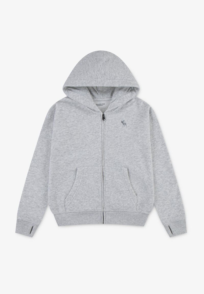 Abercrombie & Fitch ESSENTIALS FULL ZIP - Zip-up sweatshirt - light grey heather