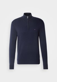 Tommy Hilfiger ESSENTIAL ZIP MOCK - Jumper - desert sky