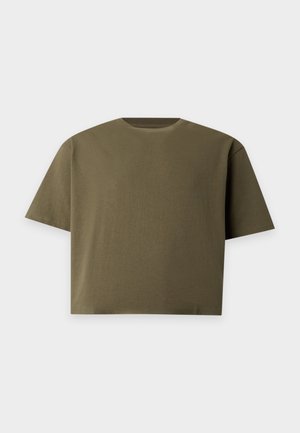 YOURTURN by Zalando, UNISEX BOXY CROPPED FIT - T-shirt basic - olive night