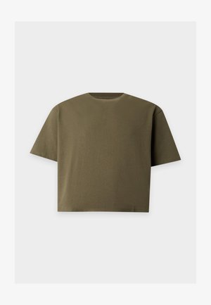YOURTURN by Zalando, UNISEX BOXY CROPPED FIT - T-shirt basic - olive night