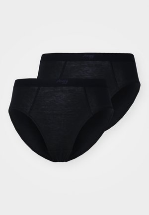 Caleçons noirs en coton au design classique, avec une texture lisse, une taille élastique et un détail logo subtil à l'avant. Ensemble de deux pièces.