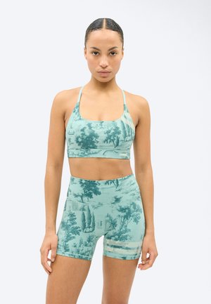 Stronger THE PRINTED ONE SHORTS - Κολάν - light green/petrol