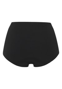 Svarta högmidjade trosor i ett glatt, stretchigt tyg. Har en sömlös design och en rundad baksida för mer täckning.