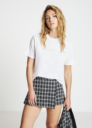 RICAMO - T-Shirt print - bianco ottico