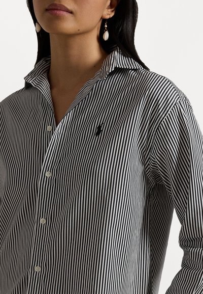 Polo Ralph Lauren RELAXED FIT STRIPED COTTON SHIRT - Košilová halenka  - black/white