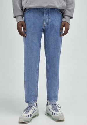 Jeans Straight Leg - mottled dark blue