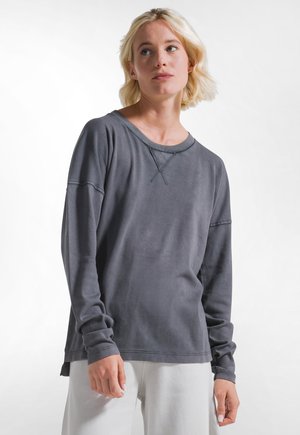 Deha, LONG-SLEEVE T-SHIRT WITH FADED EFFECT - T-SHIRT - Langærmet T-shirt - black